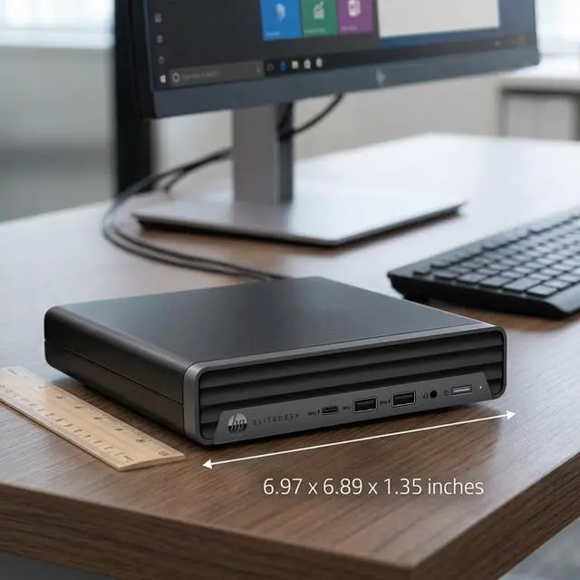 Alt view image 4 of 6 - HP EliteDesk 800 G6 Tiny Mini Desktop Business Computer PC, Intel Core i7-10700T 2.00GHz, 32GB DDR4 RAM, 512GB SSD, Intel UHD Graphics 630, DisplayPort, Wireless Keyboard and Mouse, Wi-Fi, Window 11