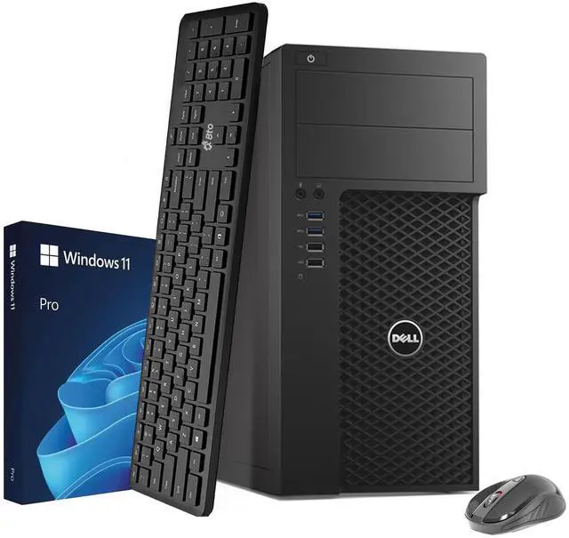 Main image of DELL Precision 3620 Desktop Tower Computer PC, Intel Core i5-6500 6th Gen Up to 3.60GHz, 6MB Cache, 16GB DDR4 RAM, 512GB SSD, Wireless Keyboard and Mouse, Built-in Wi-Fi, Windows 11 Pro