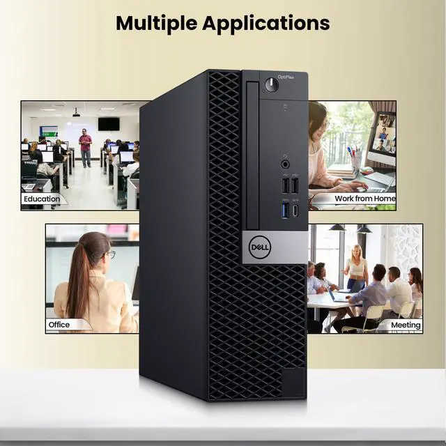Alt view image 5 of 5 - Dell Optiplex 5070 Business Desktop Computer PC, Intel Core i7-9700 Upto 4.70GHz, 12MB Cache, 8GB DDR4 RAM, 128GB SSD, 500GB HDD, Wireless Keyboard and Mouse, Wi-Fi Adapter, Windows 11 Pro