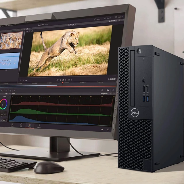 Alt view image 3 of 6 - Dell Optiplex Business Desktop Computer PC, intel i7-7700 7th Gen 3.60GHz, 16GB DDR4 RAM, 128GB SSD, 24 Inch LED Monitor, HDMI, Display Port, Keyboard and Mouse, Built-in Wi-Fi, Windows 11 Pro