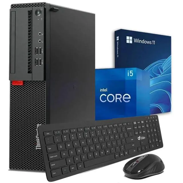 Main image of Lenovo ThinkCenter M710 Business Desktop Computer PC, Intel Core i3-6100 3.70 GHz, 3MB Cache, 8GB DDR4 RAM, 512GB SSD, Display Ports, Built-in Wi-Fi, Wireless Keyboard and Mouse, Windows 11 (Renewed)