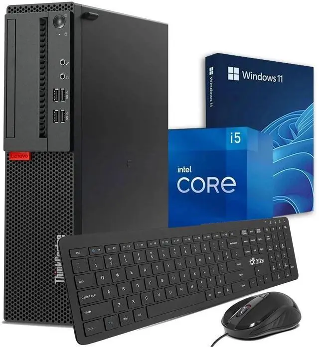 Main image of Lenovo Think Center M710 Business Desktop Computer PC, Intel Core i3-6100 3.70 GHz, 3MB Cache, 16GB DDR4 RAM, 512GB SSD, Display Ports, Built-in Wi-Fi, Keyboard and Mouse, Windows 11 (Renewed)