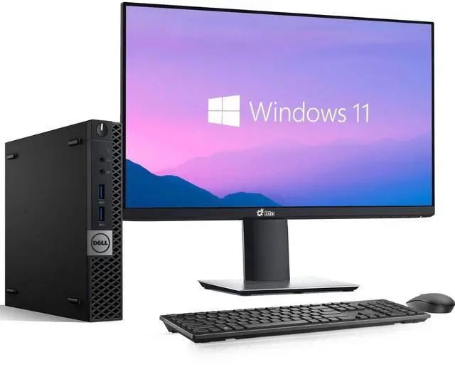 Main image of Dell OptiPlex 3070 Micro Desktop Computer, Intel core i5-9500T, 16GB RAM, 512GB SSD, Intel UHD Graphics 630, 24 Inch LED Monitor, HDMI, Display Port, Wireless Keyboard and Mouse, Built-in Wi-Fi, W11
