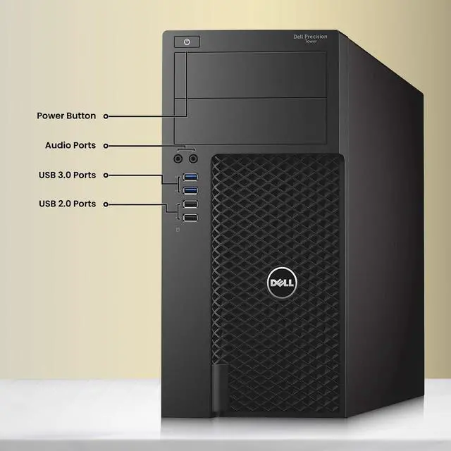 Alt view image 2 of 6 - Dell Precision 3620 Gaming Desktop Computer, Intel Core i7-6700, 16GB RAM, 256GB SSD, NVIDIA GT 1030, HDMI, Display Port, RGB Keyboard and Mouse, RGB Headphones, WiFi, Window 11 Pro, Tower Workstation