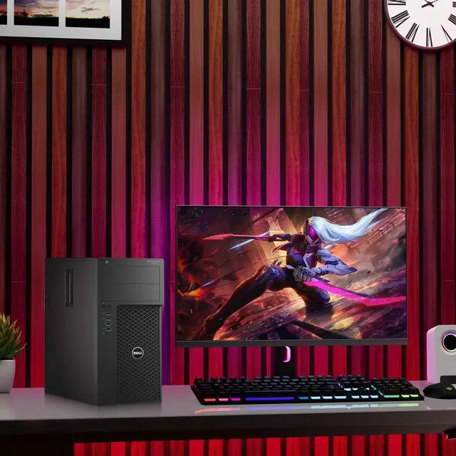 Alt view image 5 of 6 - Dell Precision 3620 Desktop Gaming Tower PC, Intel Core i7-6700, 16GB RAM, 512GB SSD, NVIDIA GT 1030, HDMI, Display Port, RGB Keyboard and Mouse, Wi-Fi, Window 11 Pro (Refurbished)