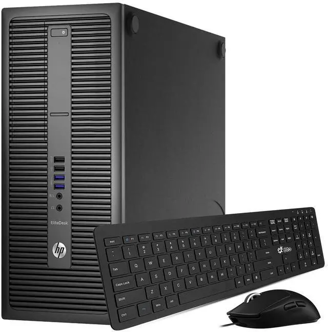 Main image of HP 800 G2 Desktop Computer PC, Intel Core i7-6700, 16GB DDR4 RAM, 128GB SSD, 500GB HDD, Intel HD Graphics 530, Display Port, Keyboard and Mouse, Wi-Fi, Windows 11 Pro, Tower Desktop (Refurbished)