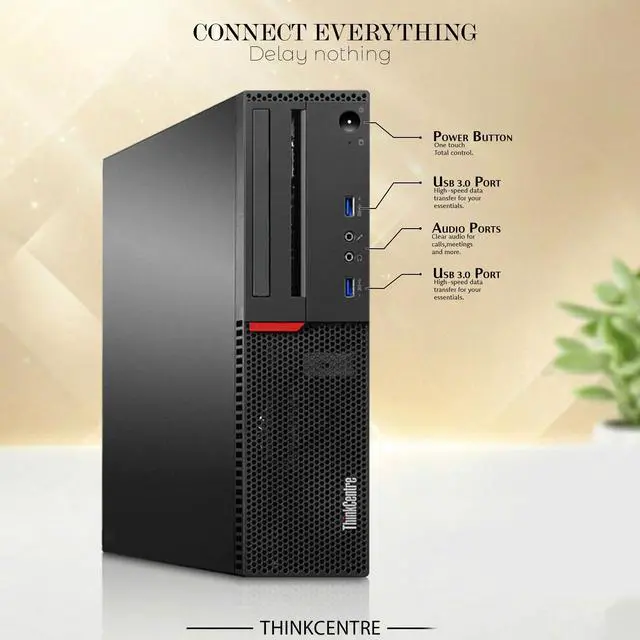 Alt view image 2 of 6 - Lenovo m700 Business Desktop Computer, Intel Core i5-6500, 6MB Cache Memory, 8GB RAM, 512GB NVMe SSD, 24 Inch LED Monitor, Home and office PC, Wireless Keyboard and Mouse, Built-in Wi-Fi , Windows 11