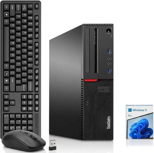 Main image of Lenovo m700 Personal Desktop Computer, Intel Core i5-6500, 6MB Cache Memory, 16GB RAM, 512GB NVMe SSD, Home and office PC, Keyboard and Mouse, Built-in Wi-Fi , Windows 11 Pro (Refurbished)