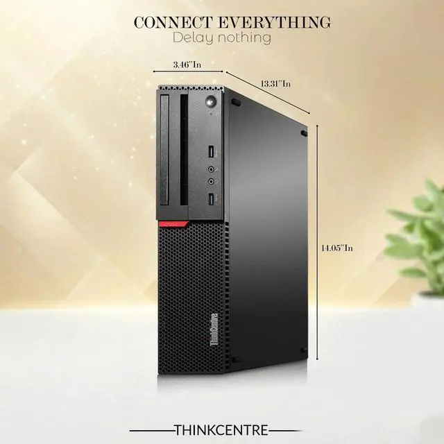 Alt view image 4 of 6 - Lenovo m700 Desktop Business PC, Intel Core i5-6500, 6MB Cache Memory, 16GB RAM, 256GB NVMe SSD, Home and office PC, Keyboard and Mouse, Built-in Wi-Fi , Windows 11 Pro (Refurbished)