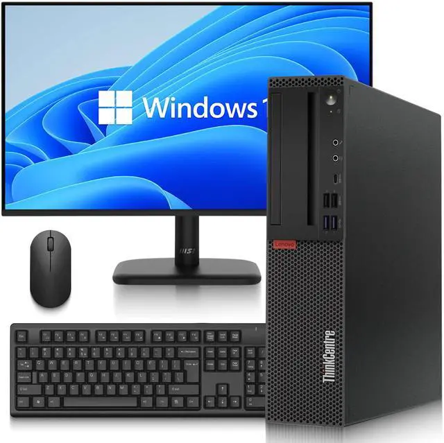 Main image of Lenovo ThinkCentre M920s Business Desktop PC, Intel Core i5-8500, 16GB RAM, 256GB SSD, 24 Inch LED Monitor, Intel UHD Graphics 630, Display Port, Wireless Keyboard and Mouse, Built-in Wi-Fi, Window 11