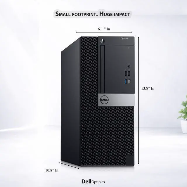 Alt view image 4 of 5 - Dell OptiPlex 7060 Tower Desktop Computer, Intel Core i5-8500 (3.00 GHz), 8GB DDR4 RAM, 1TB SSD, Wireless Keyboard and Mouse, Built-in Wi-Fi, Windows 11 Professional, Home and office PC (Refurbished)