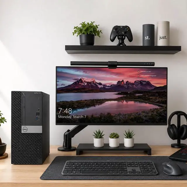 Alt view image 5 of 5 - Dell OptiPlex 7060 Desktop Computer Tower, Intel Core i5-8500 (3.00 GHz), 16GB DDR4 RAM, 1TB SSD, Keyboard and Mouse, Built-in WiFi, Windows 11 Professional, Home and office PC (Refurbished)