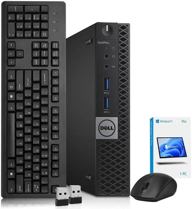 Main image of Dell OptiPlex 3040 Business Desktop Tiny PC, Intel Core i5-6500T (2.50GHz), 16GB RAM, 1TB SSD, Intel HD Graphics 530, Wireless Keyboard and Mouse, Wi-Fi, Windows 11 Professional, Home and office PC