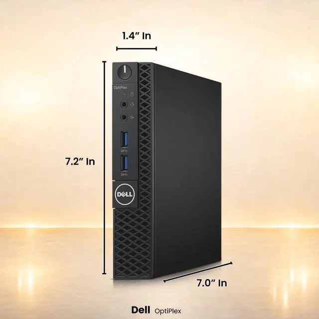 Alt view image 3 of 5 - Dell OptiPlex 3050 Mini Desktop PC, Intel Core i5-6500T , 8GB RAM, 1TB SSD, Wireless Keyboard and Mouse, Wi-Fi, Windows 11 Professional, Home and office Micro Computer