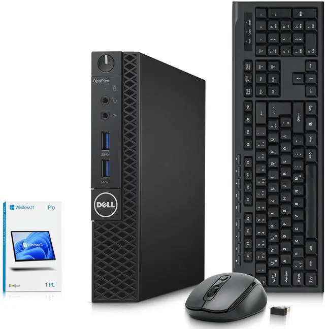 Main image of Dell OptiPlex 3050 Mini Desktop PC, Intel Core i5-6500T , 8GB RAM, 1TB SSD, Wireless Keyboard and Mouse, Wi-Fi, Windows 11 Professional, Home and office Micro Computer