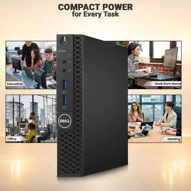 Alt view image 5 of 5 - Dell OptiPlex 3050 Mini Desktop PC, Intel Core i5-6500T , 8GB RAM, 1TB SSD, Wireless Keyboard and Mouse, Wi-Fi, Windows 11 Professional, Home and office Micro Computer