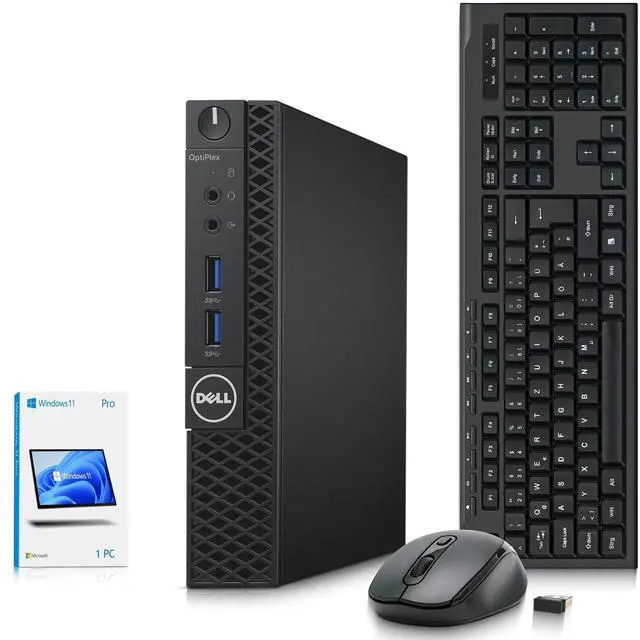 Main image of Dell OptiPlex 3050 Business Desktop PC, Intel Core i5-6500T , 16GB RAM, 256GB SSD, Wireless Keyboard and Mouse, Wi-Fi, Windows 11 Professional, Home and office Micro Computer