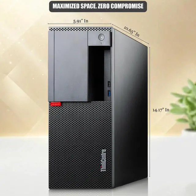 Alt view image 4 of 6 - Lenovo M720t Gaming PC, Intel Core i5-8500 , 16GB DDR4 RAM, 512GB SSD, AMD Radeon RX-550, RGB Keyboard and Mouse, RGB Speakers, Wi-Fi, Windows 11 Pro, Gaming Computer (Renewed)