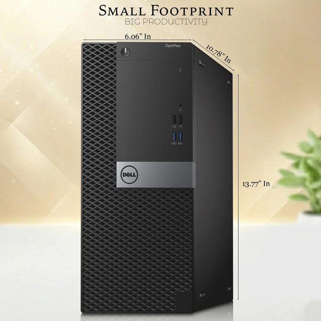 Alt view image 4 of 6 - Dell OptiPlex 3040 Desktop Tower Computer PC Intel Quad Core i5-6500 up to 3.60GHz, 8GB Ram, 128GB SSD, 500GB HDD, Wi-Fi, Keyboard & Mouse, Windows 11 Pro, Home and Office PC (Renewed)