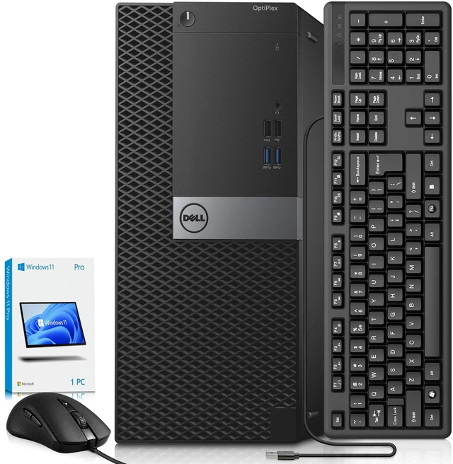 Main image of Dell OptiPlex 3040 Desktop Tower Computer PC Intel Quad Core i5-6500 up to 3.60GHz, 8GB Ram, 128GB SSD, 500GB HDD, Wi-Fi, Keyboard & Mouse, Windows 11 Pro, Home and Office PC (Renewed)