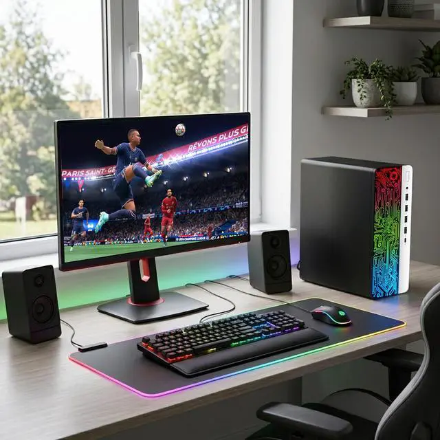 Alt view image 5 of 6 - HP 600 G3 RGB Gaming Computer PC, Intel Core i5-6500 Quad Core up to 3.60GHz, 16GB DDR4 RAM, 256GB SSD, AMD Radeon Rx-550, RGB Keyboard and Mouse, Wi-Fi, Gaming Desktop, Windows 11 Professional