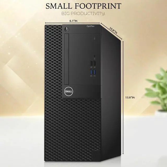 Alt view image 4 of 6 - Dell 3050 Business Desktop Tower PC, Intel Core i5-6500 Up to 3.60 GHz, 8GB DDR4 Ram, 512GB SSD, Wireless Keyboard and Mouse, Built-in Wi-Fi , Windows 11 Pro, Home and office Computer (Renewed)