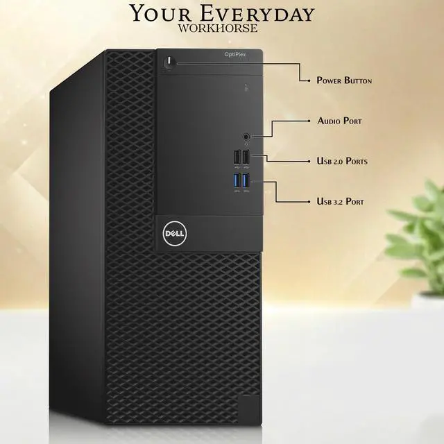 Alt view image 2 of 6 - Dell 3050 Business Desktop Tower PC, Intel Core i5-6500 Up to 3.60 GHz, 8GB DDR4 Ram, 512GB SSD, Wireless Keyboard and Mouse, Built-in Wi-Fi , Windows 11 Pro, Home and office Computer (Renewed)