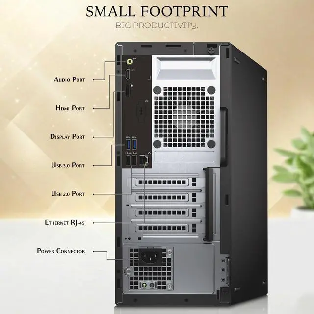 Alt view image 3 of 6 - Dell 3050 Business Tower Desktop PC, Intel Core i5-6500 Up to 3.60 GHz, 32GB DDR4 Ram, 512GB SSD, Wireless Keyboard and Mouse, Built-in Wifi, Windows 11 Pro, Home and office Desktop Computer (Renewed)