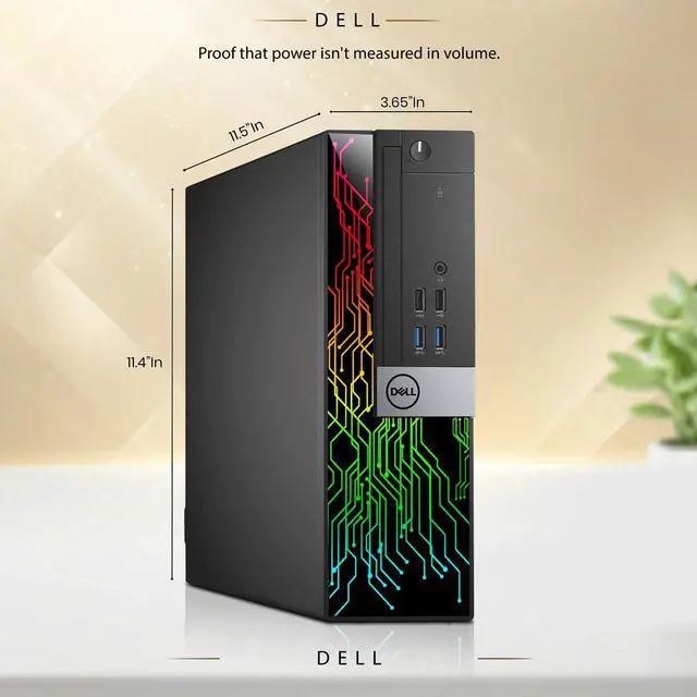Alt view image 4 of 6 - Dell 3040 RGB Gaming Desktop PC, Intel Core i5-6500, 16GB Ram, 512GB SSD, AMD Radeon RX-550 Graphics Card, RGB Keyboard and Mouse, RGB Speakers, Wi-Fi, Windows 11 (Refurbished)