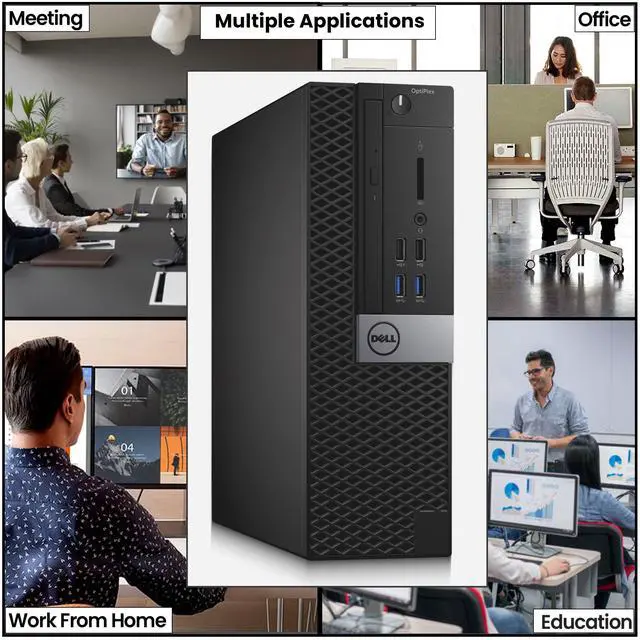 Alt view image 5 of 5 - Dell OptiPlex 5040 Personal Desktop Computer, Intel Core i7-6700 Up to 4.00GHz, 8MB Cache Memory, 8GB RAM, 512GB SSD, Wireless Keyboard and Mouse, Built-in Wi-Fi, Business PC, Windows 11 Professional