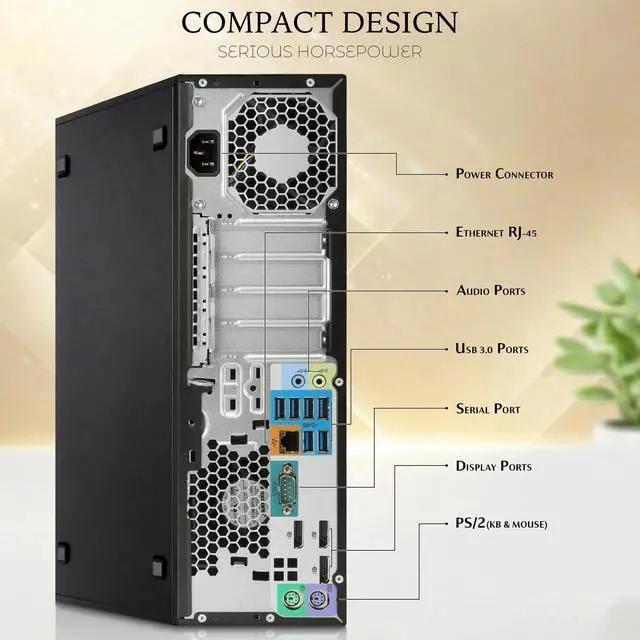 Alt view image 3 of 6 - HP Z240 Business Workstation PC, Intel Core i5-6500 up to 3.60GHz, 32GB DDR4 RAM, 256GB SSD, Wireless Keyboard and Mouse, Built-in Wi-Fi, Desktop Computer, Home and office PC (Refurbished)