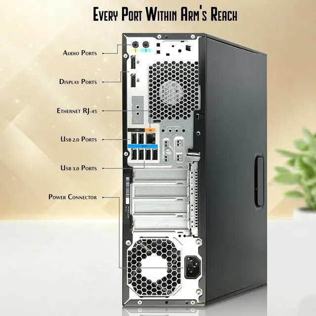 Alt view image 3 of 6 - HP Z2 G4 Business Workstation Computer PC, Intel Core i5-8500 up to 4.10GHz, 9MB Intel Smart Cache, 16GB DDR4 RAM, 512GB SSD, Wireless Keyboard and Mouse, Built-in Wi-Fi, Home and office PC (Renewed)