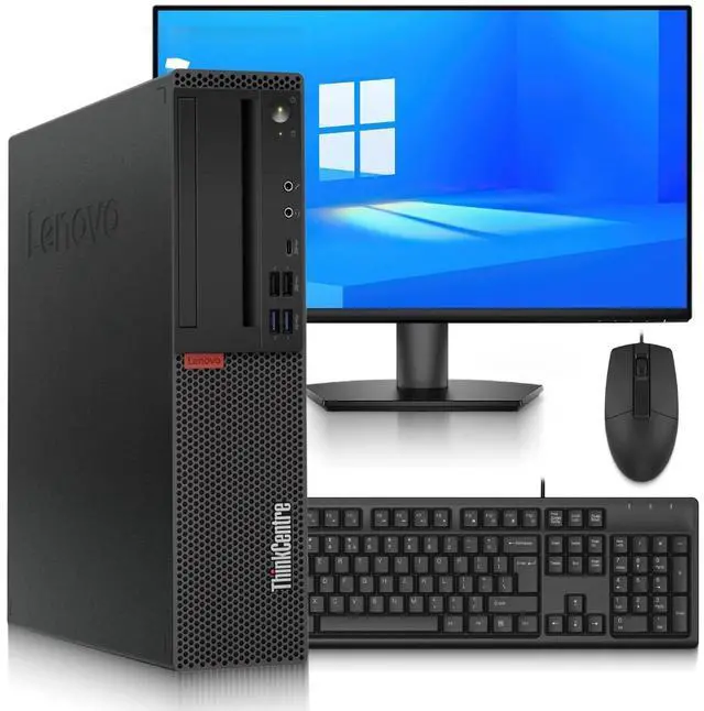 Main image of Lenovo M720 Desktop Computer PC, Intel Core i7-9700 Up to 4.70GHz, 12MB Intel Smart Cache, 8GB RAM, 256GB SSD, 24 Inch LED Monitor, Keyboard and Mouse, Built-in WiFi, Windows 11 Pro (Refurbished)