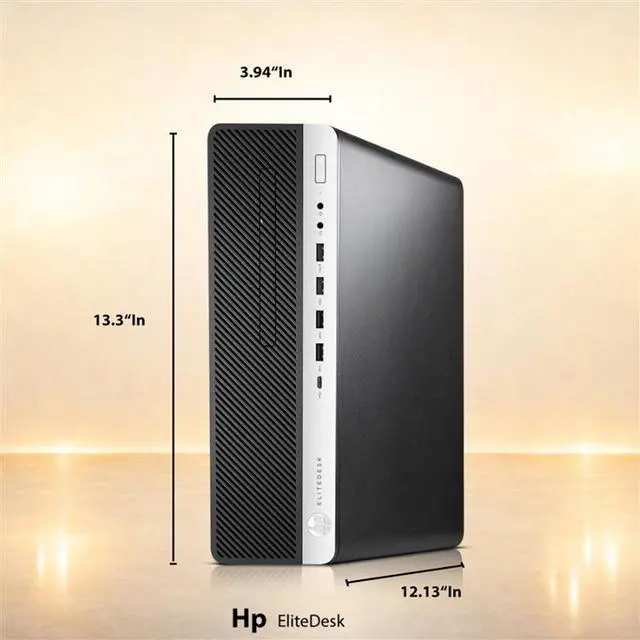 Alt view image 4 of 6 - HP 800 G4 SFF Desktop Computer | Intel Core i7-8700 CPU Up to 4.60 GHz | 8GB DDR4 RAM | 256GB SSD | 24 LED Monitor | Keyboard and Mouse | Built-in WiFi | Windows 11 Professional | Home and office PC