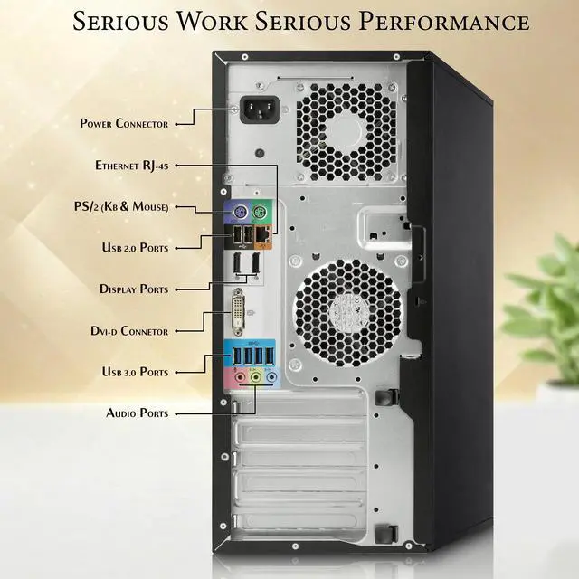 Alt view image 3 of 6 - HP Z240 Tower Computer WorkStation PC, Intel Core i5 6500 up to 3.60GHz Processor, 8GB DDR4 Ram, 256GB SSD, 2 Display Ports, Wireless Keyboard & Mouse, Built-in Wifi, Windows 11 Pro (Renewed)