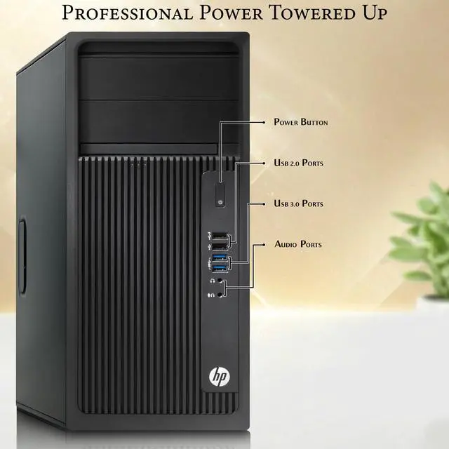 Alt view image 2 of 6 - HP Z240 Tower Computer WorkStation PC, Intel Core i5 6500 up to 3.60GHz Processor, 8GB DDR4 Ram, 256GB SSD, 24 Inch LED Monitor, 2 Display Ports, Wireless Keyboard & Mouse, Built-in Wifi, Windows 11