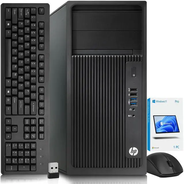Main image of HP Z240 WorkStation Tower Computer PC, Intel Core i5 6500 up to 3.60GHz Processor, 8GB DDR4 Ram, 1TB SSD, Intel HD Graphics 530, 2 Display Ports, Wireless Keyboard & Mouse, Built-in Wifi, Windows 11