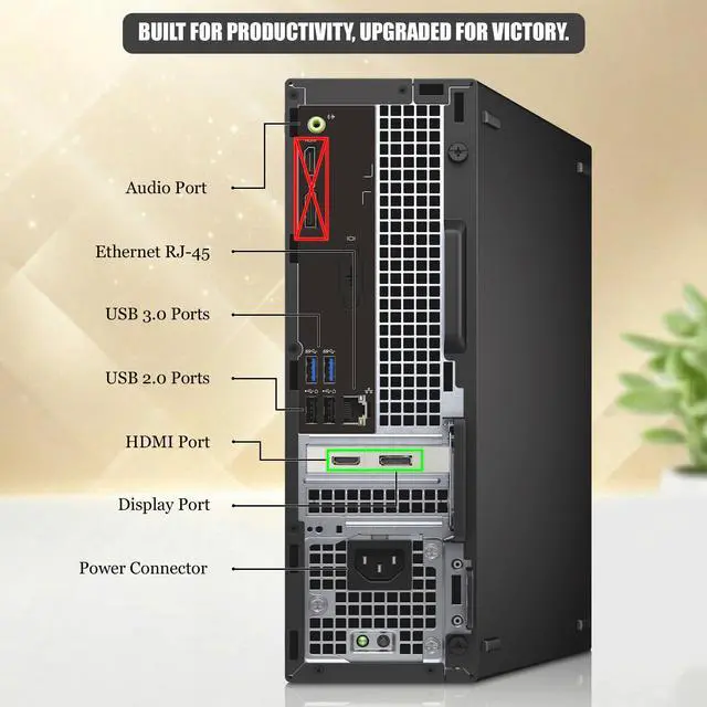 Alt view image 3 of 6 - Dell OptiPlex 3040 RGB Gaming Desktop PC, Intel Core i5-6500 Up to 3.60GHz, 8GB RAM, 512GB SSD, NVIDIA GeForce GT 1030, RGB Keyboard Mouse, RGB Speakers, Windows 11 Pro