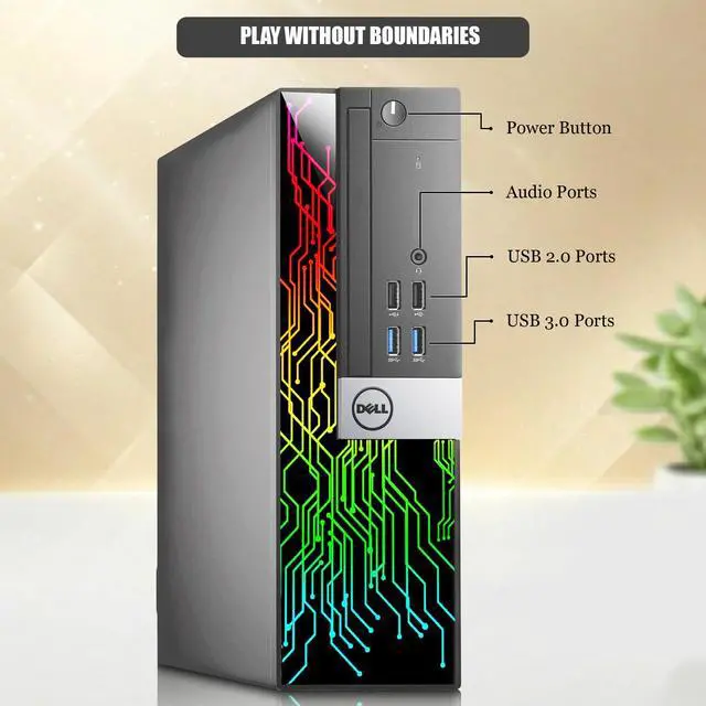 Alt view image 2 of 6 - Dell OptiPlex 3040 RGB Gaming Desktop PC, Intel Core i5-6500 Up to 3.60GHz, 8GB RAM, 512GB SSD, NVIDIA GeForce GT 1030, RGB Keyboard Mouse, RGB Speakers, Windows 11 Pro