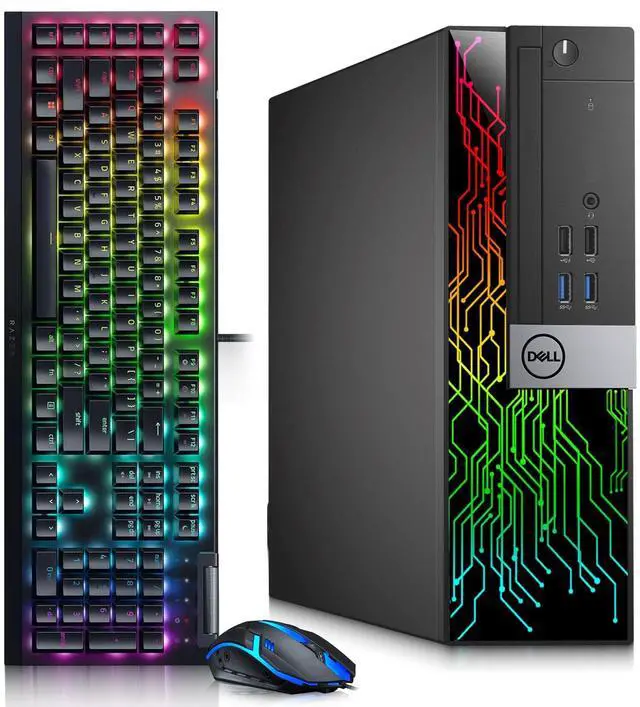 Main image of Dell OptiPlex 3040 RGB Gaming Desktop PC, Intel Core i5-6500 Up to 3.60GHz, 16GB RAM, 512GB SSD, NVIDIA GeForce GT 1030, RGB Keyboard Mouse, Wi-Fi Adapter, Windows 11 Pro