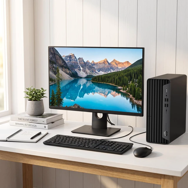 Alt view image 5 of 6 - HP Prodesk 600 G6 Desktop Computer, Intel Core i5-10500, 8GB Ram, 256GB SSD, 24 Inch LED Monitor, Intel UHD Graphics 630, Wireless Keyboard and Mouse, Wi-Fi Adapter, Windows 11 Pro, Home and Office PC