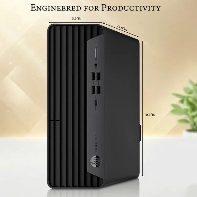 Alt view image 4 of 6 - HP Prodesk 600 G6 Business Computer, Intel Core i5-10500, 8GB DDR4 RAM, 256GB SSD, Intel UHD Graphics 630, Wireless Keyboard and Mouse, Wi-Fi Adapter, Windows 11 Pro, Home and Office Desktop PC