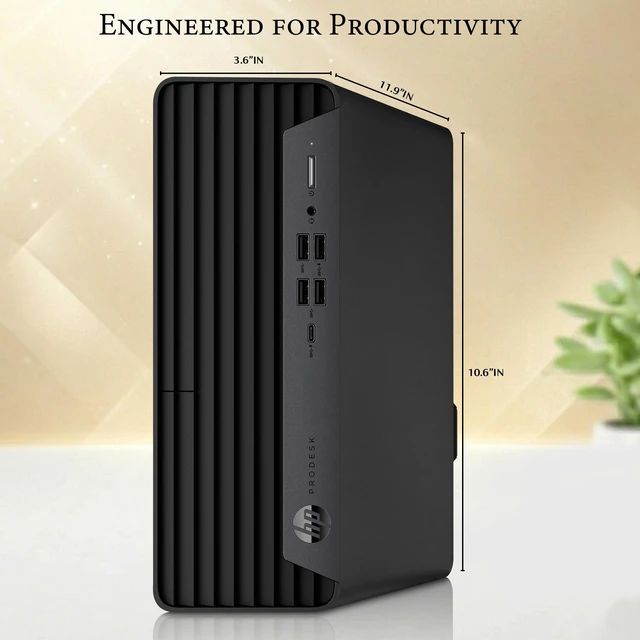 Alt view image 4 of 6 - HP Prodesk 600 G6 Business Computer, Intel Core i5-10500, 8GB DDR4 RAM, 512GB SSD, Intel UHD Graphics 630, Wireless Keyboard and Mouse, Wi-Fi Adapter, Windows 11 Pro, Home and Office Desktop PC