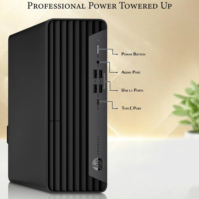 Alt view image 2 of 6 - HP Prodesk 600 G6 Desktop Computer PC, Intel Core i5-10500 10 Gen, 16GB Ram, 1TB SSD, Intel UHD Graphics 630, Keyboard and Mouse, Built-in WiFi, Windows 11 Pro, Home and Office PC