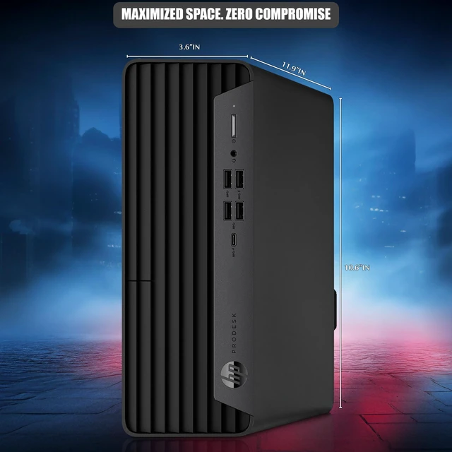 Alt view image 4 of 6 - HP Prodesk 600 G6 Desktop Gaming Computer PC, Intel Core i5-10500 10 Gen, 16GB DDR4 Ram, 256GB SSD, NVIDIA GT 1030 Graphic Card, RGB Keyboard Mouse & Headphones, WiFi Adapter, Windows 11 Pro (Renewed)