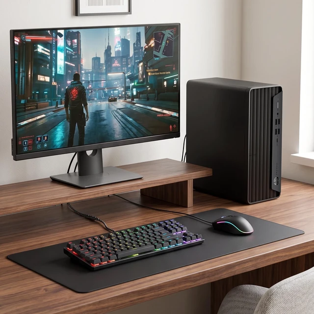 Alt view image 5 of 6 - HP Prodesk 600 G6 Desktop Gaming Computer PC, Intel Core i5-10500 10 Gen, 16GB DDR4 Ram, 512GB SSD, NVIDIA GT 1030 Graphic Card, RGB Keyboard Mouse & Speakers, Wi-Fi Adapter, Windows 11 Pro ( Renewed)