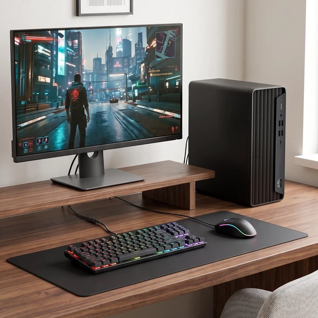 Alt view image 5 of 6 - HP Prodesk 600 G6 Desktop Computer Gaming PC, Intel Core i5-10500 10 Gen, 16GB DDR4 Ram, 1TB SSD, NVIDIA GT 1030 Graphic Card, RGB Keyboard Mouse & Headphones, Wi-Fi Adapter, Windows 11 Pro ( Renewed)