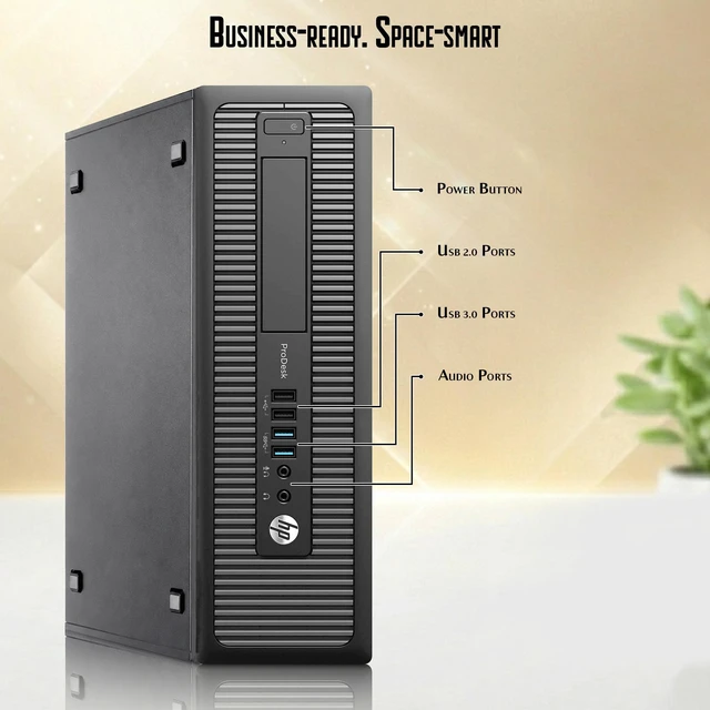 Alt view image 2 of 6 - HP Prodesk 600 G1 Business Desktop PC | Intel Core i5-4570 4th Gen | 8GB Ram | 256GB SSD | Intel HD Graphics | Keyboard and Mouse | Wi-Fi Adapter | Home and Office Computer | Refurbished