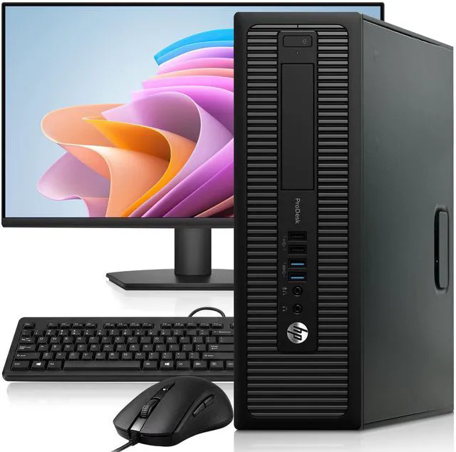 Main image of HP Prodesk 600 G1 Desktop PC | Intel Core i5-4570 4th Gen | 8GB Ram | 256GB SSD | 24 Inch LED Monitor | Intel HD Graphics | Keyboard and Mouse | Wi-Fi Adapter | Home and Office Computer | Refurbished