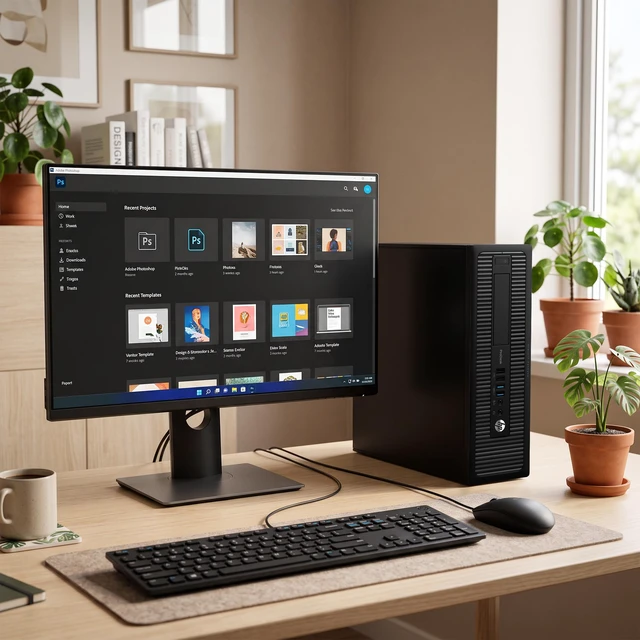 Alt view image 5 of 6 - HP Prodesk 600 G1 Desktop PC | Intel Core i5-4570 4th Gen | 8GB Ram | 256GB SSD | 24 Inch LED Monitor | Intel HD Graphics | Keyboard and Mouse | Wi-Fi Adapter | Home and Office Computer | Refurbished